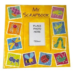 CR Gibson Photo Scrapbook Bug Brigade Archival Grade 12" X 12" Yellow Bugs Kids